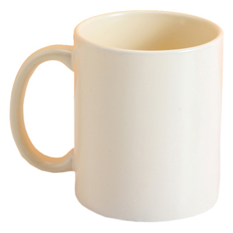 Taza de cerámica personalizable con transferencia térmica - Imprime logos y fotos - Color beige - Para publicidad, café y regalos de graduación