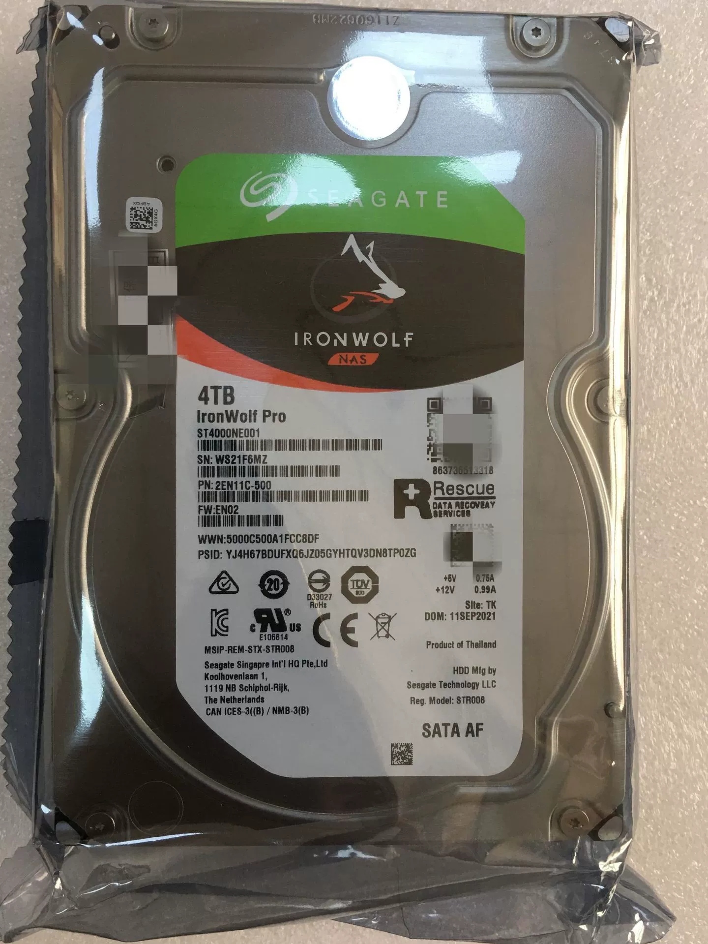 Подходит для нового Seagate Cool Wolf ST4000NE001 Pro 3,5" настольного NAS механического жесткого диска 4 ТБ