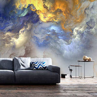 Scandinavian Ins Starry Sky Clouds Bedside Background Wall Cloth Living Room Sofa Wallpaper Popular Live Broadcast Bedroom Decoration Mural