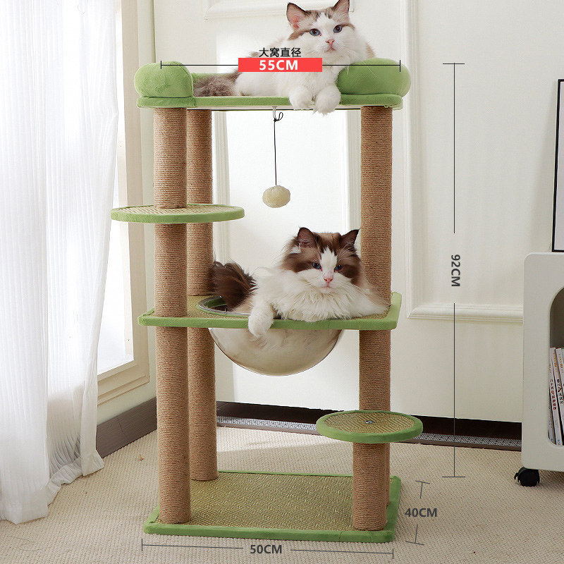 Árbol rascador para gatos grande y extragrande con sisal, multinivel, casa para gatos sencilla que no ocupa espacio, soporte para gatos, venta al por mayor transfronteriza. image 12
