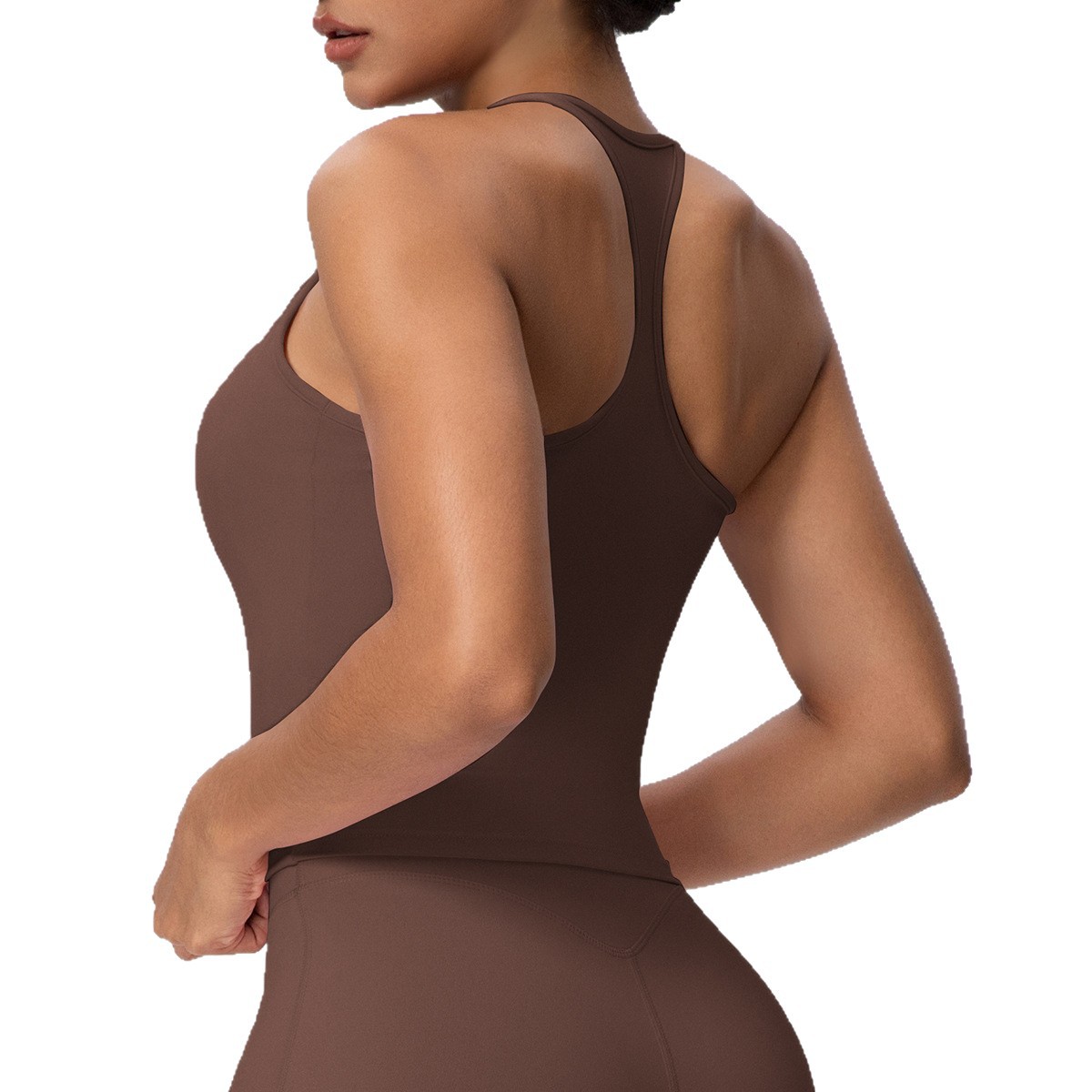 Europa y América transfronterizos color sólido ajustado alto elástico I-shape belleza de espalda ropa interior deportiva para correr fitness ropa de yoga sostén superior mujer