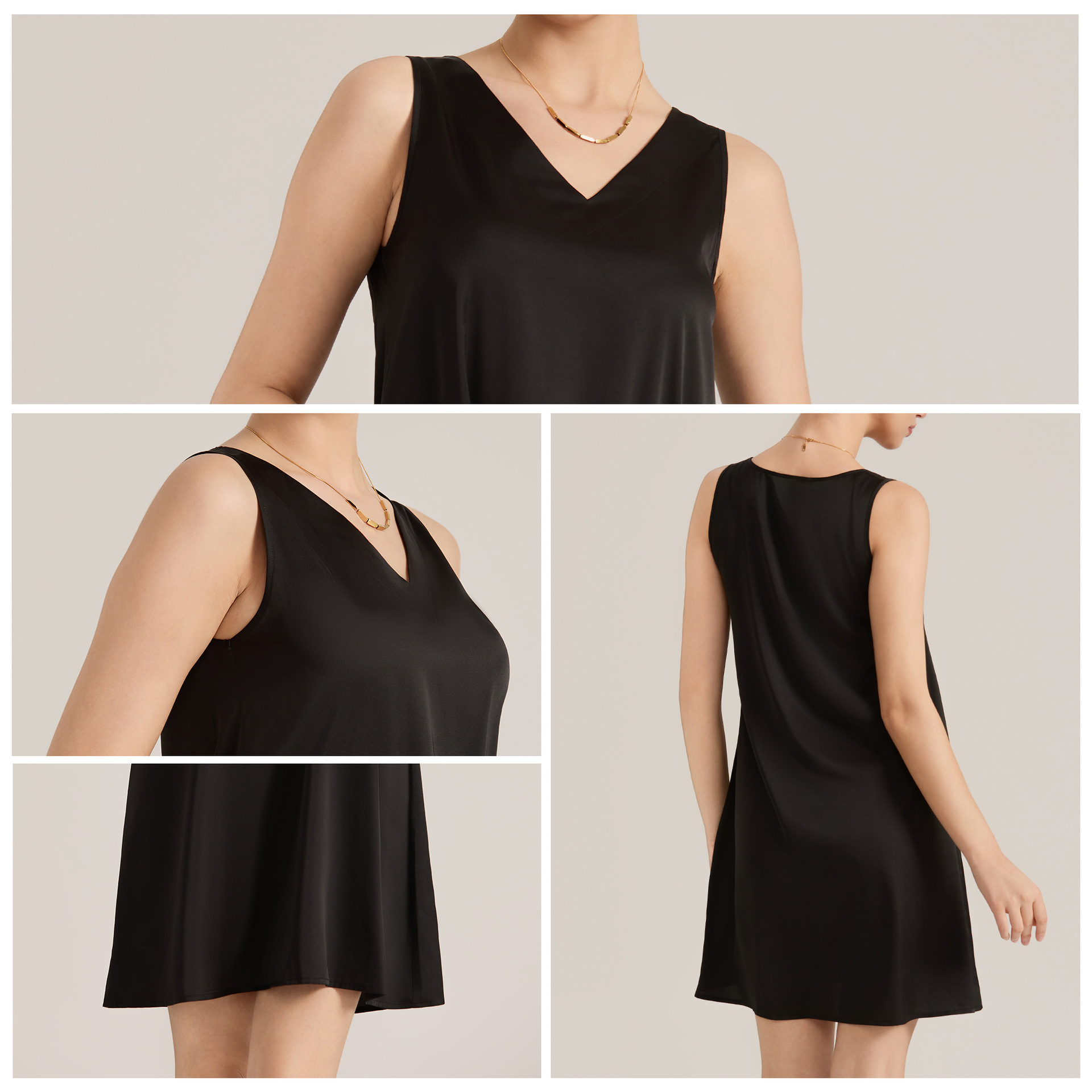 Nuevo pijama de Amazon mujer de verano satén chiffon pijama pijama de cuello V cinturón ancho cómodo ropa de hogar SQ25928