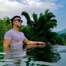 男士透明网纱贴身肌肉WHITE PARTY性感长袖T恤短袖修身背心家居服