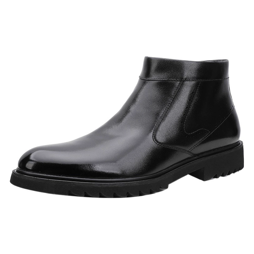 Хлопчатобумажная обувь оптом, Мужская меховая, одна зимняя теплая Высокая кожаная обувь на флисовой подкладке, холодные зимние сапоги, шерстяные мягкие сапоги