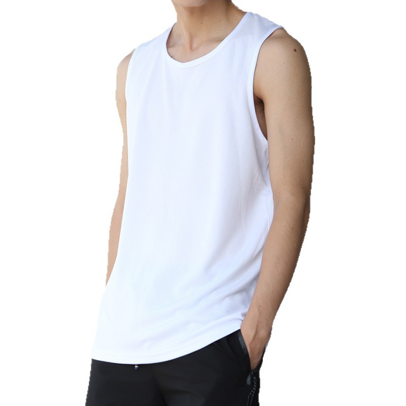 Chaleco deportivo para hombres de verano running fitness hielo rápido secado baloncesto entrenamiento de pista y campo camiseta sin mangas hombre hombro