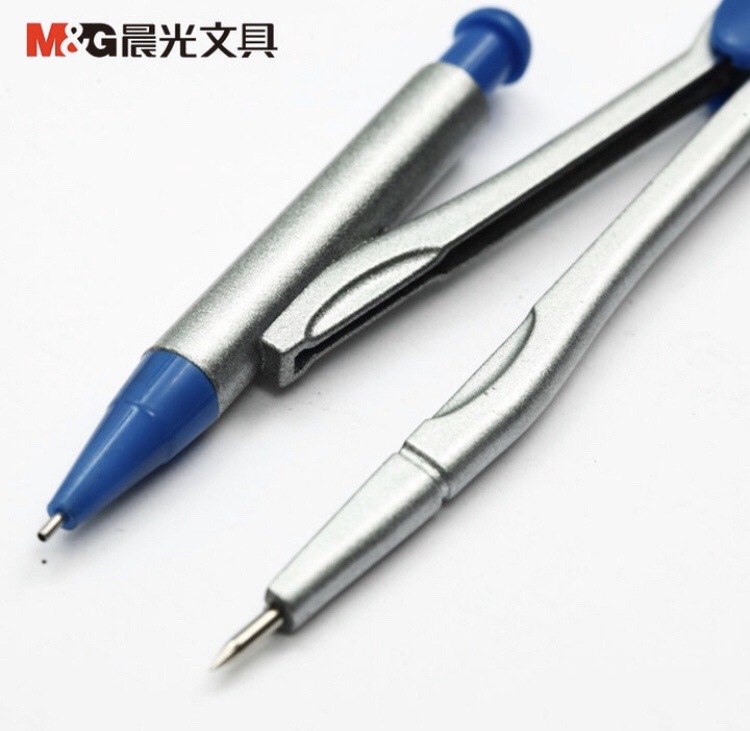Chenguang ACS90805 aluminum alloy metal compass set student learning drawing circle tool with 0.7 lead core