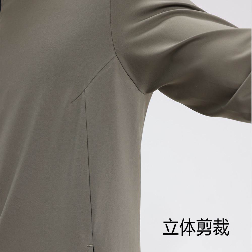 lulu otoño chaqueta deportiva casual al aire libre con cremallera suelta Dijia caminata ventilada calentamiento ropa de ejercicio