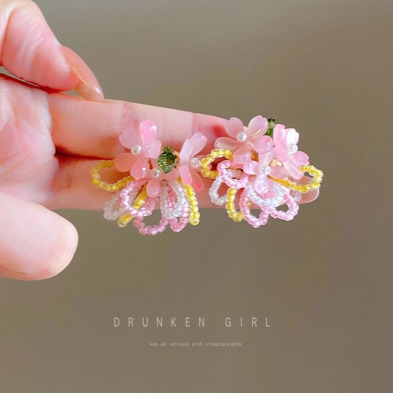 2026 Spring Oversized Enamel Flower Bracelet For Women, Big 3D Floral Statement Bracelet, Colorful Glossy Enamel Petal Jewelry, Boho Vintage Chunky Ch_voghion.com