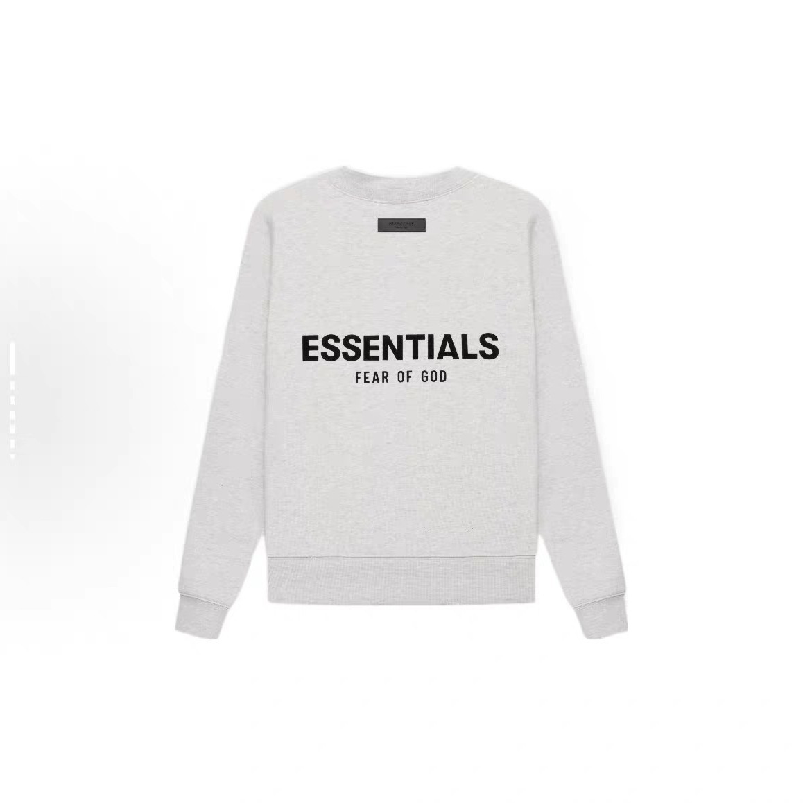 22SSEssentials- 跨境  前后植绒印花字母圆领卫衣潮牌街头宽松