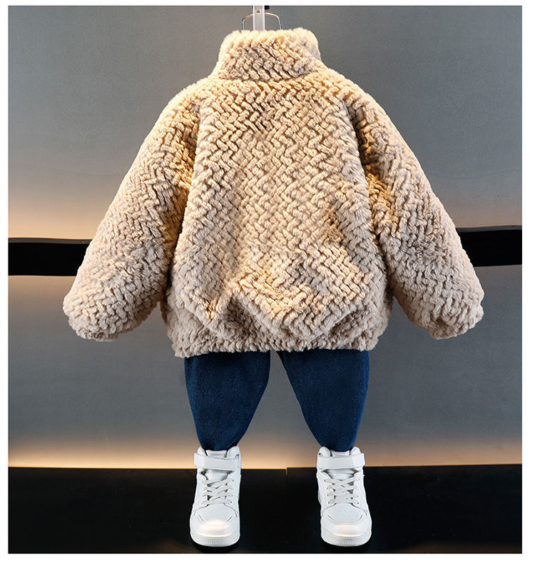 Winter Fleece Jacket For Boys Thickened Furry Sweater_voghion.com