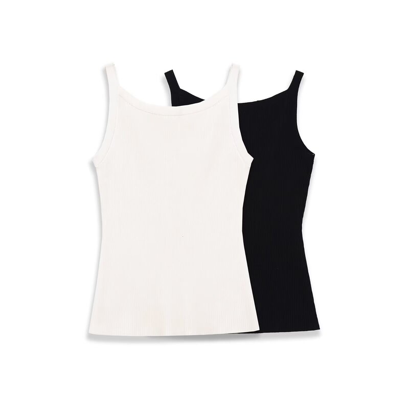 Amazon Foreign Trade 2026 Summer New Style Comfortable Casual Slimming Sleeveless Ribbed Knit Tank Top Vest