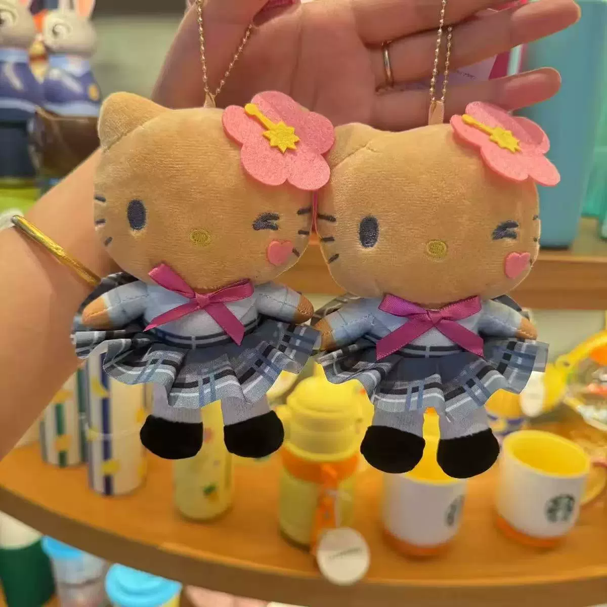 Плюшевый брелок (Sanrio) Hello Kitty, плюшевая кукла-талисман, размеры 10–16 см
