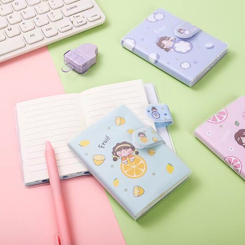 Portable pocket mini A7 small notebook with detachable Velcro cover, notebook for girls, mini memo book