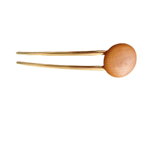 Wooden geometric round hairpin for women, simple temperament, alloy plate hairpin, ball head hairpin, hair extensions, hair accessories wholesale