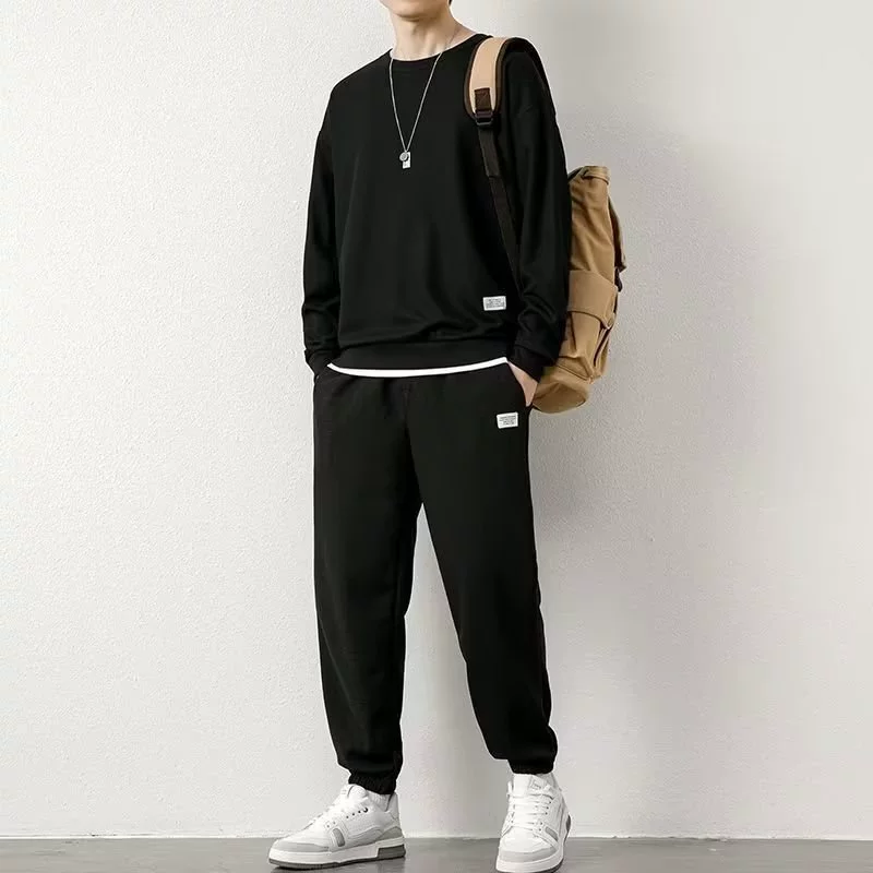 Мужской спортивный костюм на весну: oversize толстовка и джоггеры, досуг, размеры от M до 5XL