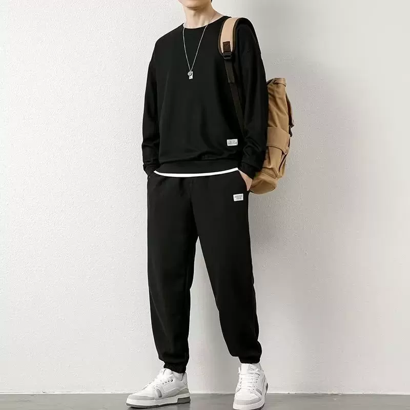 Мужской спортивный костюм на весну: oversize толстовка и джоггеры, досуг, размеры от M до 5XL
