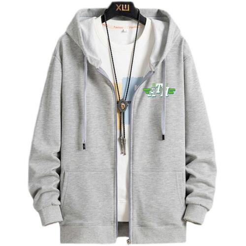 Factory Direct Wholesale Spring and Autumn Men's Hooded Sweatshirt Zipper Jacket Trendy Fashion Versatile Wide