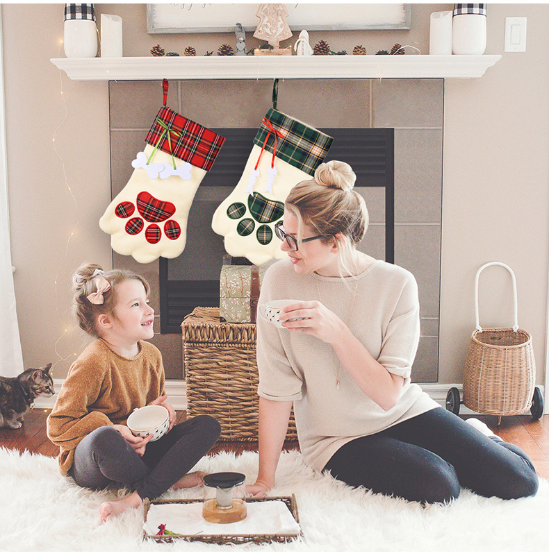 Paw Print Pattern Christmas Casual Paw Print Party Hanging Ornaments Decorations Hanging Ornaments