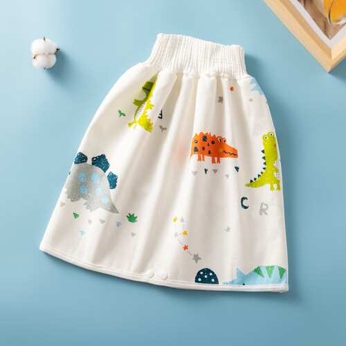Infant diaper cessation training diaper skirt, children's wearable anti-bedwetting, water-absorbent, leak-proof high-waisted belly-protecting diaper pants