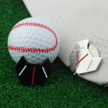 新款现货金属锰钢帽夹配25mm红白蓝球位标marker 高尔夫球位标记