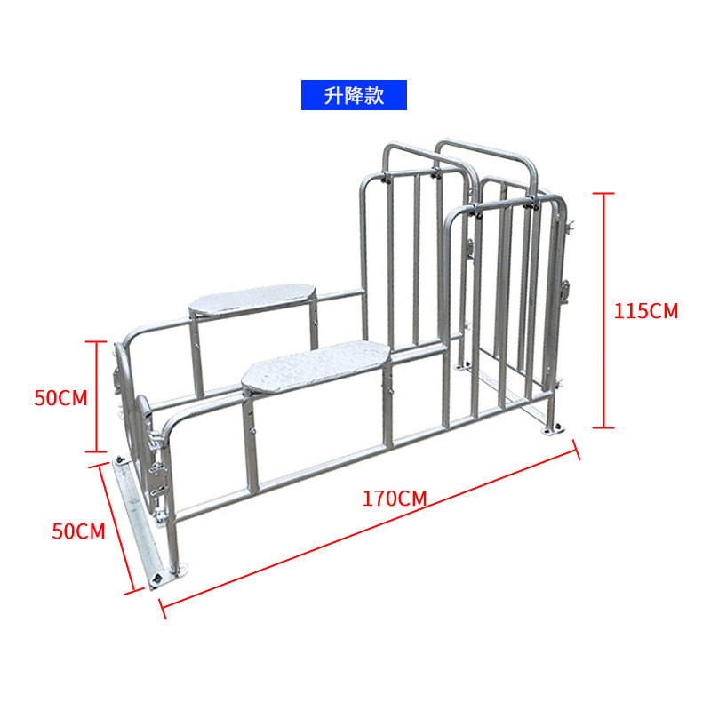 Estante de semilla de cerdas galvanizado en caliente, estante de recolección de esperma de cerdos macho, aparato de cría de artefactos mágicos de semilla de cerdos de patas bajas