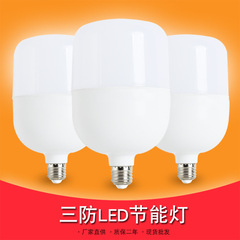 LED three-proof bulb, plastic ball bulb lamp, E27 screw base, supermarket, factory energy-saving lamp