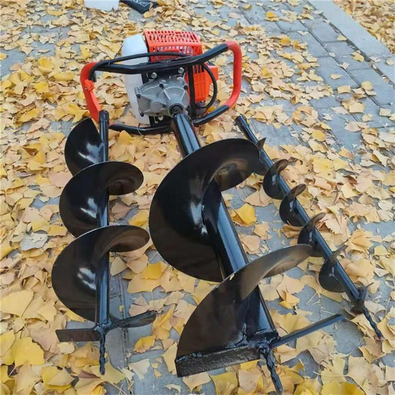 现货供应种树埋桩用挖坑机 果园钻眼打坑机 汽油地钻批发厂