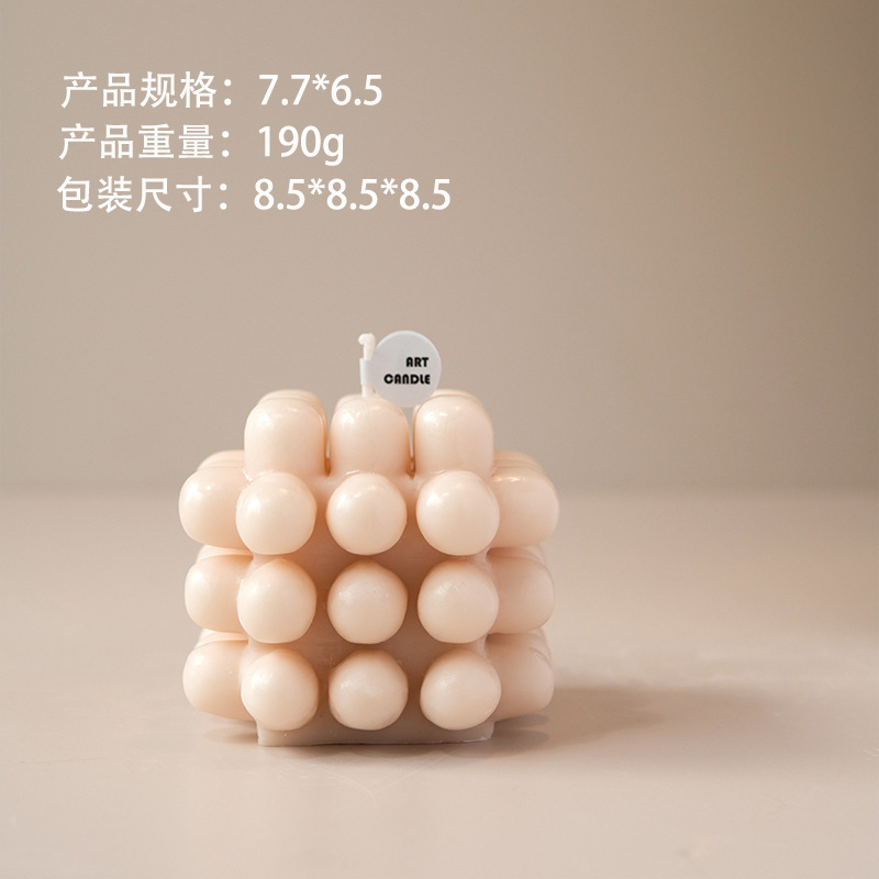 Explosión de atmósfera transfronteriza modelado cubo de rubico aroma vela sin humo dulce lindo regalo regalo de mano al por mayor venta caliente