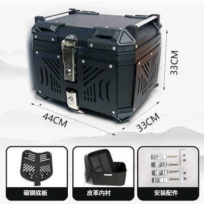 Motorcycle trunk Box Universal 45 Liter Waterproof - 45l-armored-version-lining-carbon-steel-bottom-plate