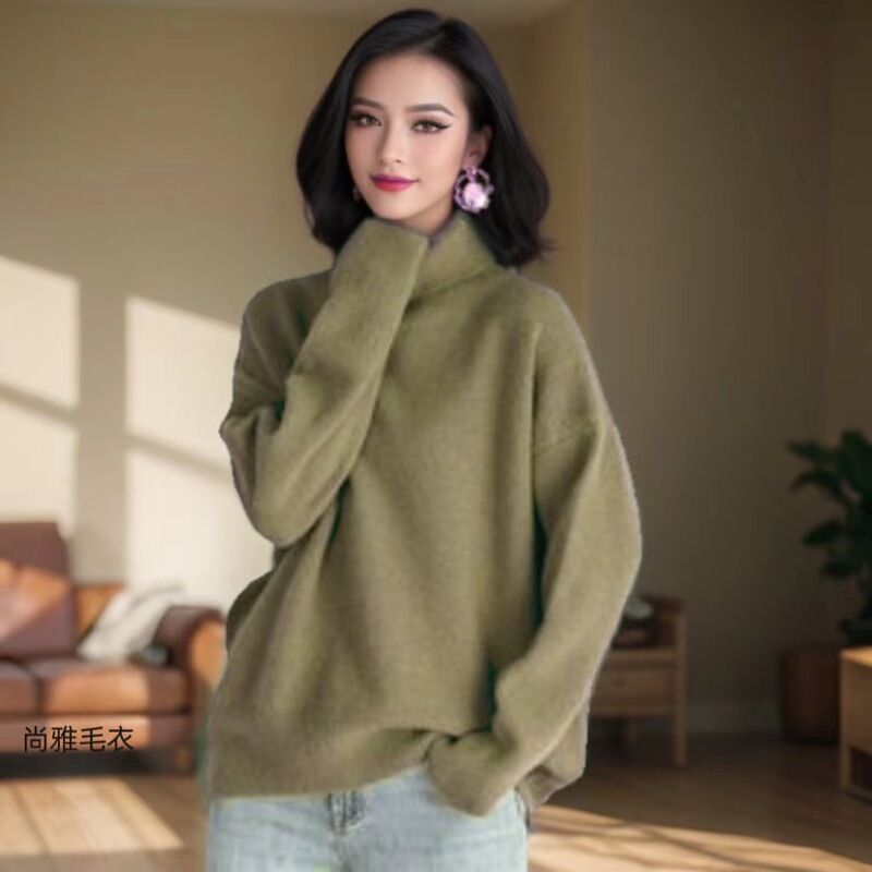 クロスボーダーの多色ニットセーターの女性ファッションはシンプルです。|undefined