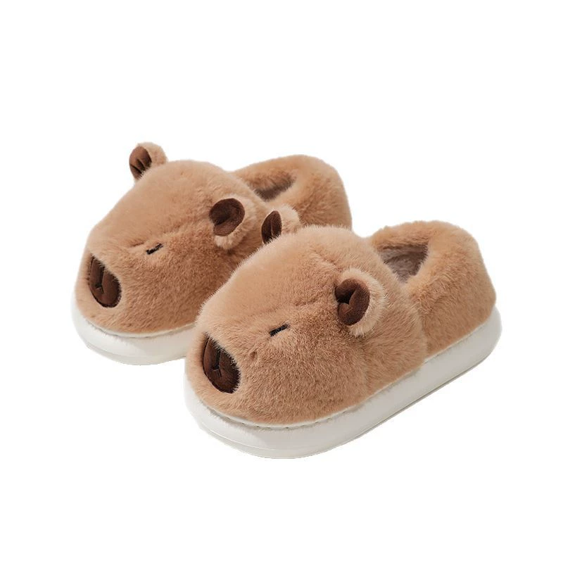 Кабара волосы и тапочки Женщины в толстом низе комнатные тёплые Baotou cotton slippers Cross-border wholesale
