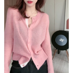 2025新款秋装毛衣外套时简慵懒风长袖针织开衫女显瘦减龄女装上衣