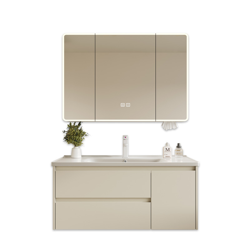Gabinete de baño de acero inoxidable Doble cajón Gabinete de baño Combinado lavabo Unidad de gabinete Cerámica Unidad de lavabo Lavabo