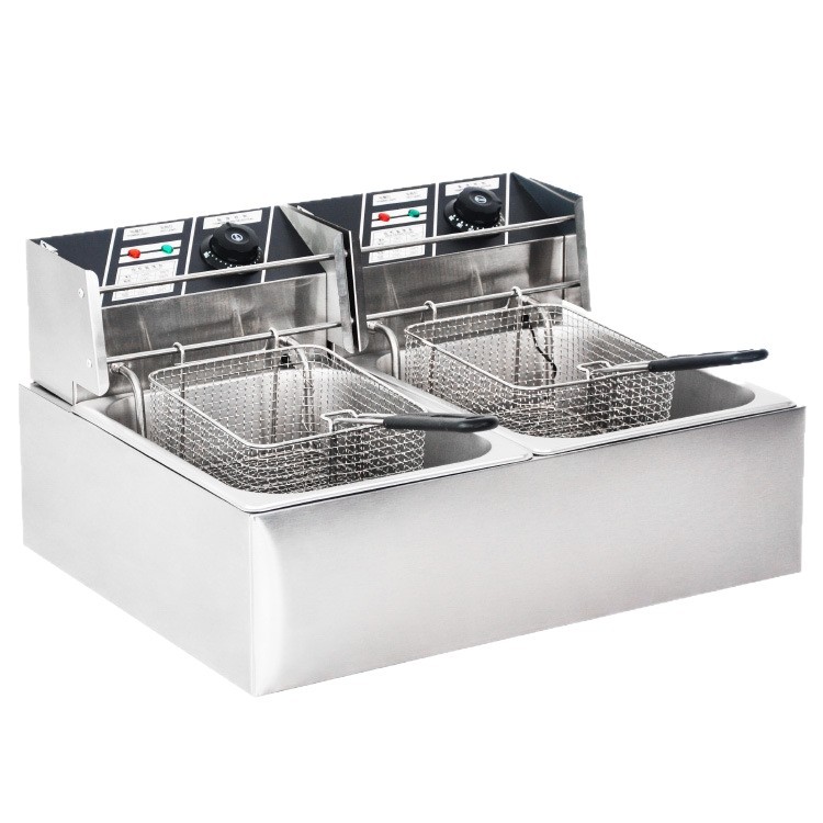 81 un solo cilindro de un solo tamiz horno de freida eléctrica comercial filete frito de pollo frito cadena de equipos de barra de frita freidora fábrica de bocadillos puestos especiales