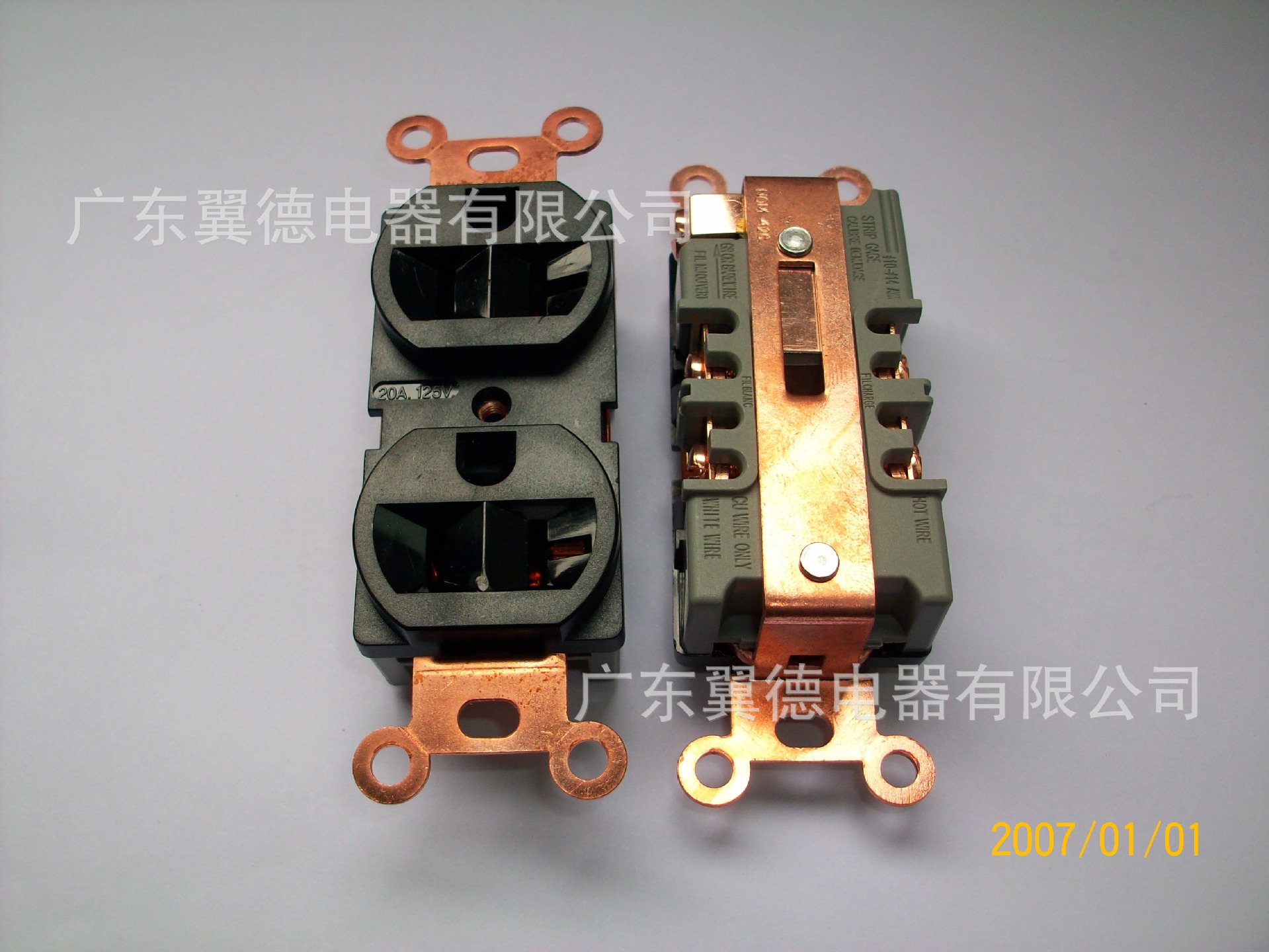 ss-6b-2美标音响h-ifi插座 透明美式音响插座 双联两位加拿大插座