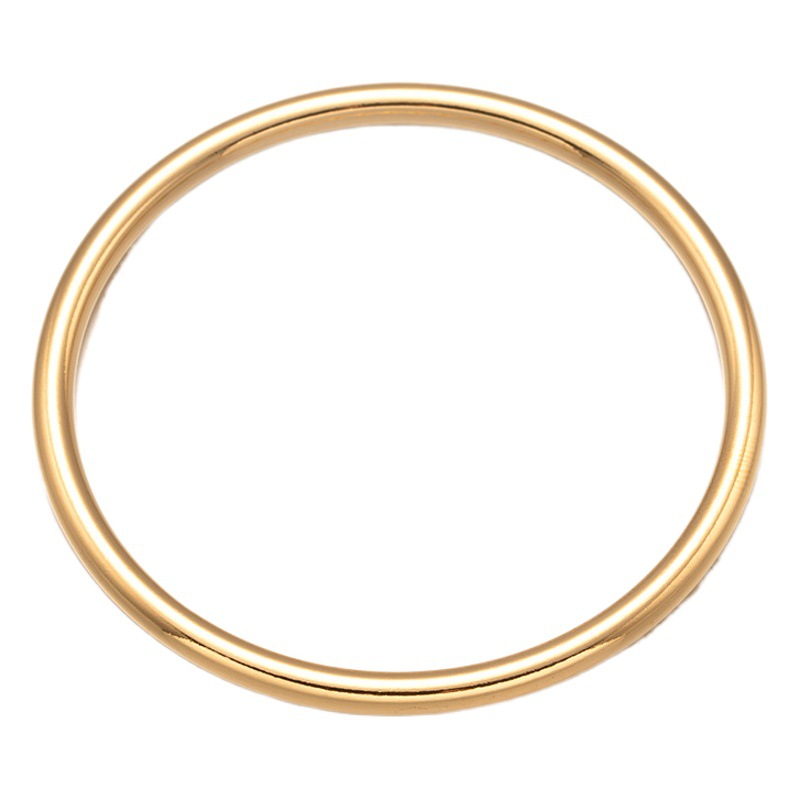 Pulsera de acero de titanio macizo de estilo nacional, anillo liso simple, no se desvanece, joyería para mujeres, venta al por mayor.