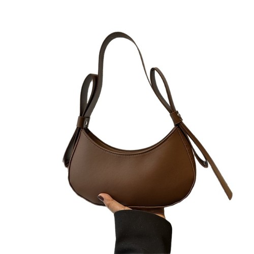 2025 Korean Summer New Simple Viral Candy Color Half Moon Saddle Bag Shoulder Crossbody Small Bag for Women