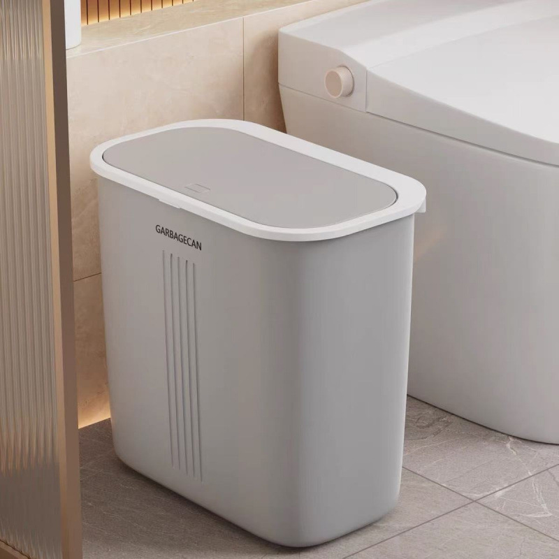 Basura del inodoro doméstico nuevo inodoro con cubierta de gran capacidad sala de estar cocina cubo de hendidura estrecha