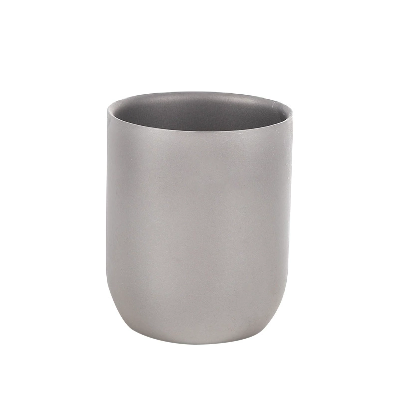 Double-layer insulated titanium cup, pure titanium, 120 ml or 240 ml
