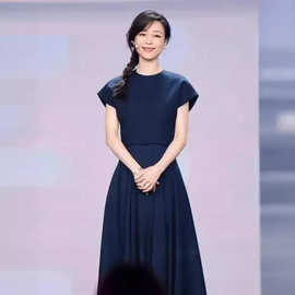 张静初明星同款衣服高端轻奢气质连衣裙女夏收腰显瘦大摆礼服长裙