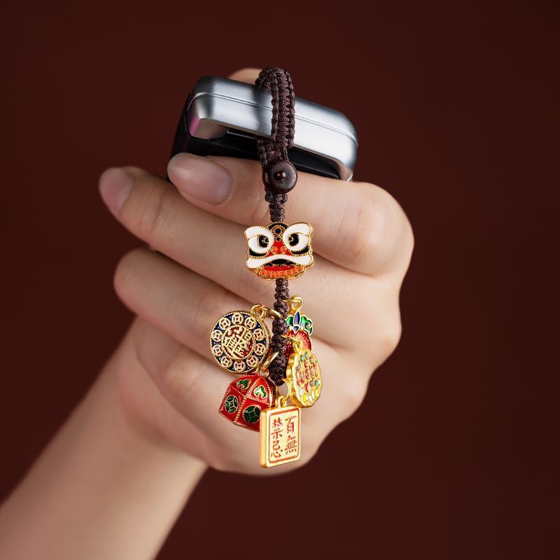 고대 프랑스 금 자동차 키 체인 펜던트 하이 엔드 남자의 용감한 신 모래 금 구리 키 토끼 년 키 체인