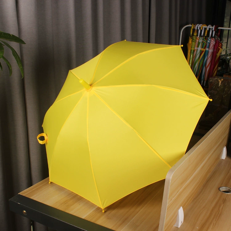 A524 желтый детский зонтик автоматический с длинной ручкой для учащихся начальной школы, семейный детский сад, солнечный зонтик, рекламный зонт с логотипом
