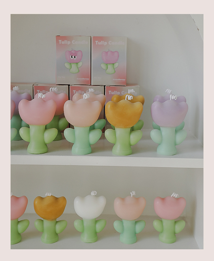 Pastoral Simple Style Tulip Wax Candle display picture 2