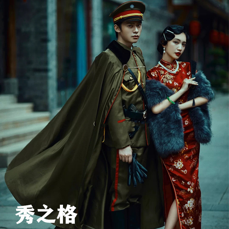 影楼民国拍照情侣剧本杀大帅军阀阔太旗袍街拍摄影写真演出服复古