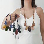 欧美跨境树指项链气质百搭锁骨链氛围感海边小岛森系配饰复古饰品
