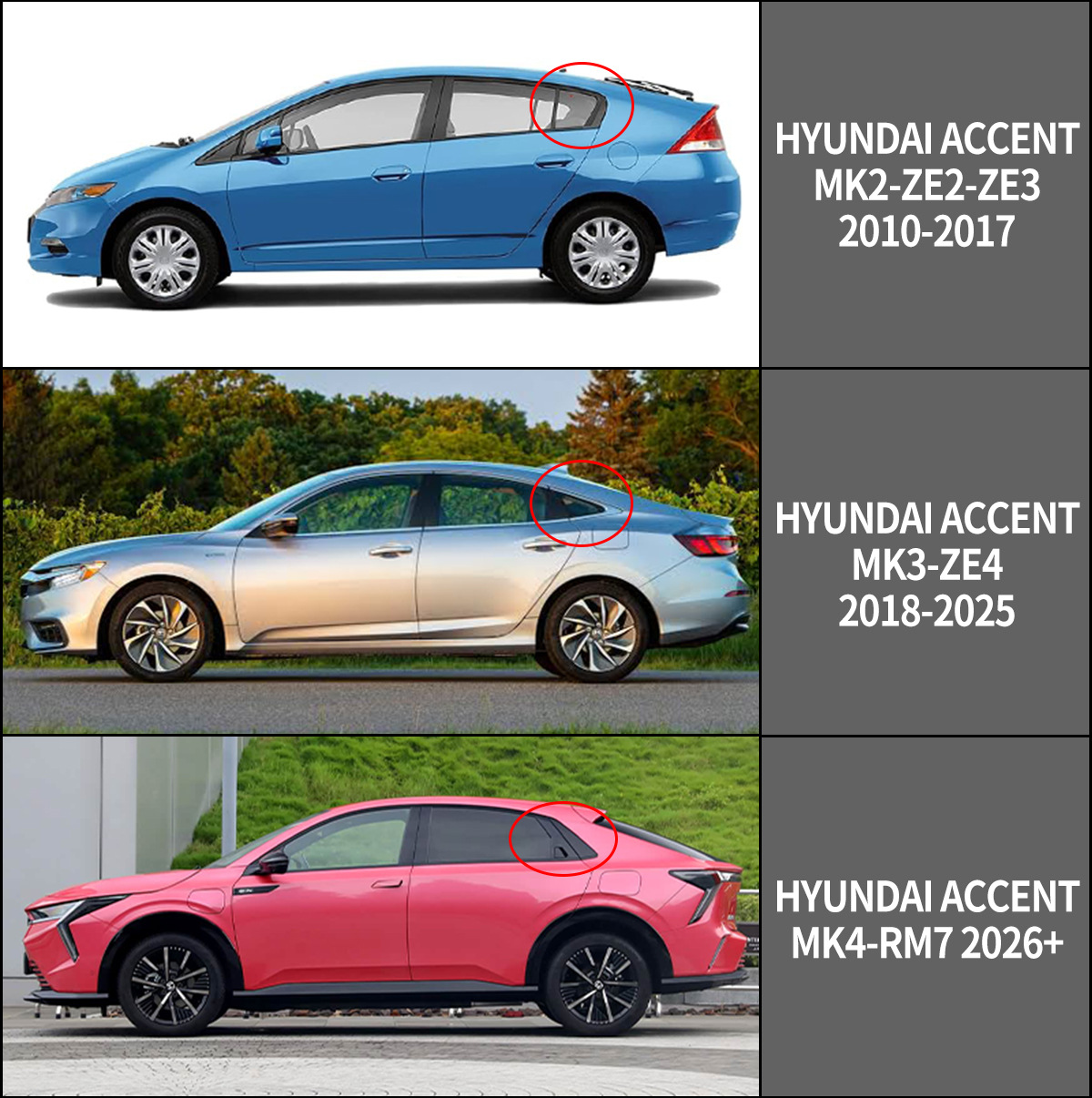 Suitable for Honda Insight Window Visor, Car Window Rain Shield, Rain Deflector, Rain Eyebrow