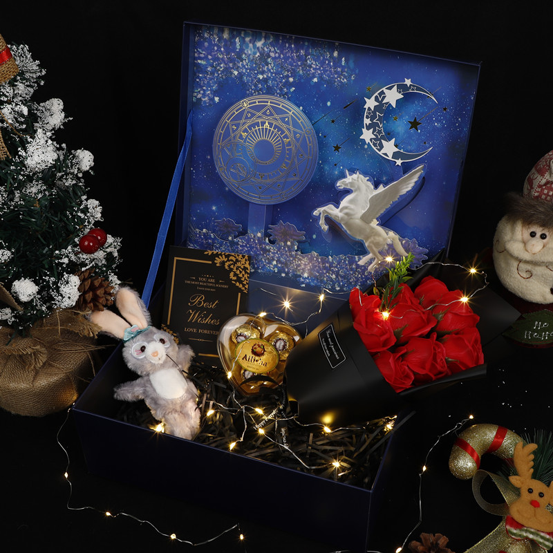 Regalo creativo de Navidad Rose jabón ramo tridimensional caja de regalo de alta gama para hombres y mujeres amigos esposa novias regalo
