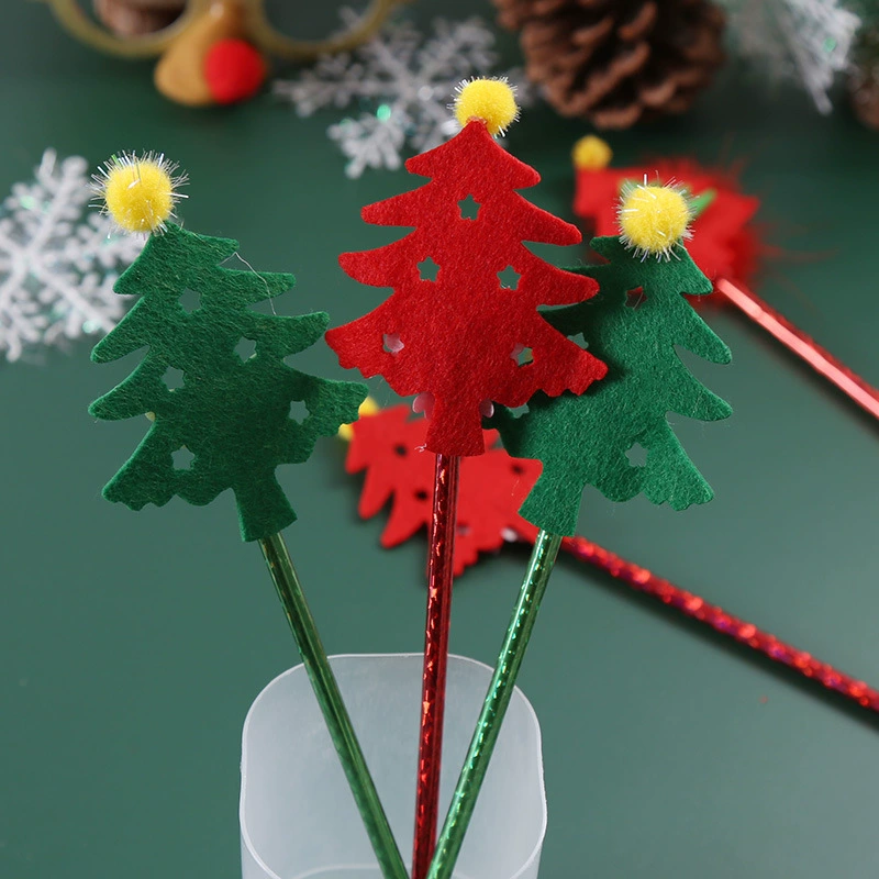 Шариковая ручка в форме рождественской елки Рождественский подарок креативные канцелярские принадлежности студенческий приз небольшой подарок оптом