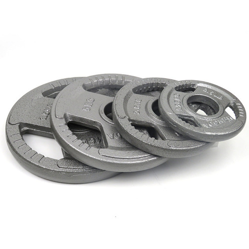 Weightlifting three-hole hand grip piece commercial gym paint craft barbell piece cast iron barbell paint piece manufacturer wholesale