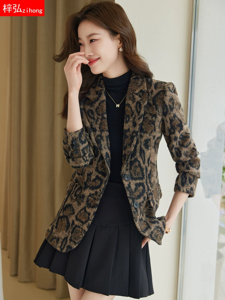 Woolen autumn demi-season classic suit jacket, high-quality style, city style, for teenagers